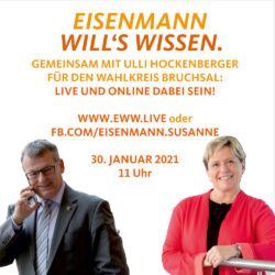 „Eisenmann will’s wissen“ im Wahlkreis Bruchsal